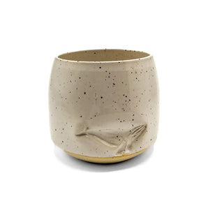 Bright White Tumbler - Whale Imprint By Union Street Pottery