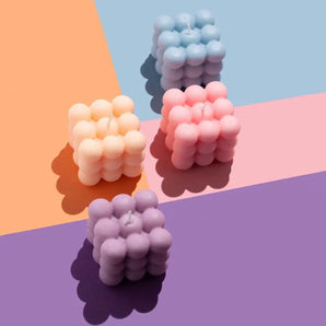 Bubble Cube Candle (various colours) By Bizarre Wicks