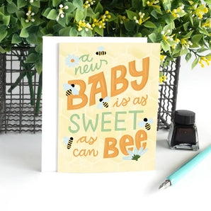 Bumble Bee New Baby Card By Pedaller Designs