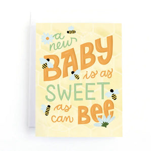 Bumble Bee New Baby Card By Pedaller Designs