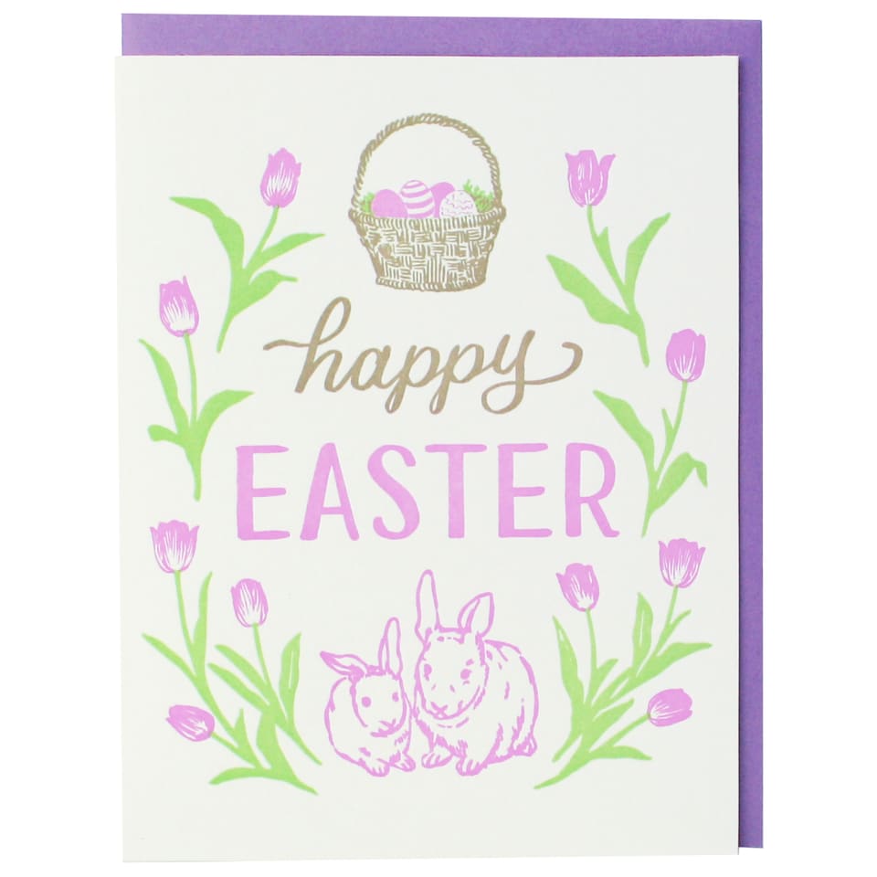 Bunnies Easter Card By Smudge Ink