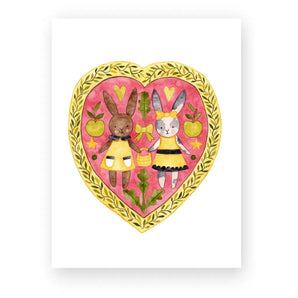 Bunny Besties 8x10 Print By Lucky Sprout Studio