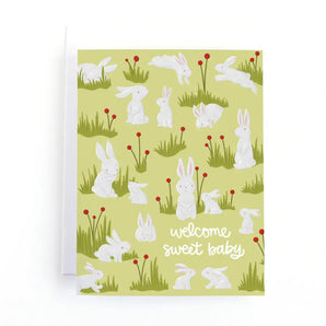 Bunny New Baby Card By Pedaller Designs