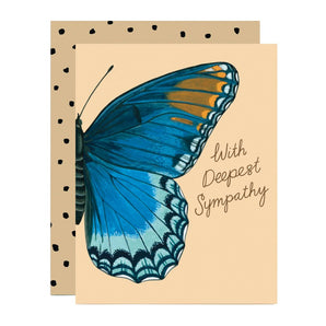 Butterfly Sympathy Card By Yeppie Paper