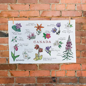 Canada Floral Emblems Tea Towel By Gotamago