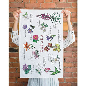 Canada Floral Emblems Tea Towel By Gotamago