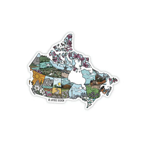 Canada Illustrated Map Magnet By Jaybee Design