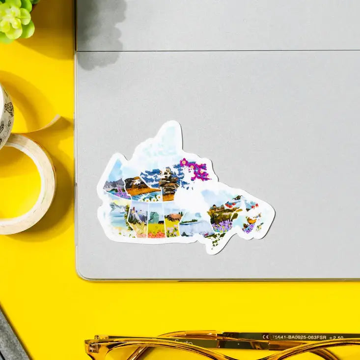 Canadian Provinces Sticker Map Rv Canada Map Sticker - Jaybee Design - Inkwell Modern Handmade