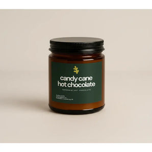 Candy Cane Hot Chocolate 9oz Soy Candle By Kelp House Co.
