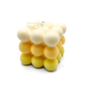 Candy Corn Bubble Cube Candle By Bizarre Wicks