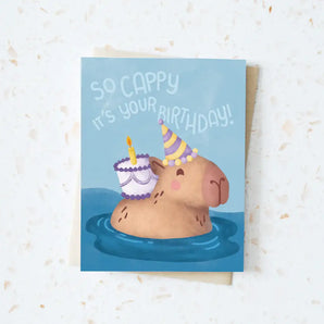 Capybara Birthday Card By Hop & Flop