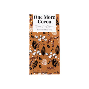 Caramel + Popcorn Chocolate Bar By One More Cocoa