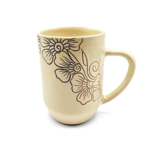 Carved Floral Mug (Tall) By The Maple Market Crafts