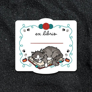 Cat Adhesive Bookplates Set (3) By Kate Leth