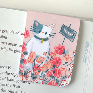 Cat at Flower Market Magnetic Bookmark By Julep and Trubbs