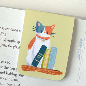 Cat Behind Books Magnetic Bookmark By Julep and Trubbs