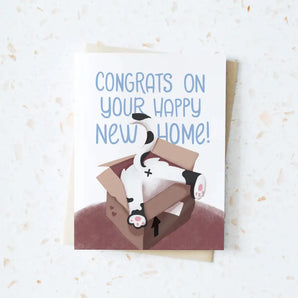 Cat Box New Home Card By Hop & Flop