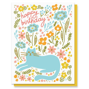 Cat Garden Birthday Card By Paper Parasol Press