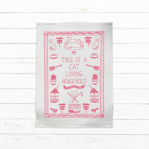 Cat Loving Household Tea Towel By Able and Game