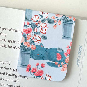 Cat Nap at Flower Market Magnetic Bookmark By Julep