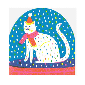 Cat Snow Globe Card By The Printed Peanut