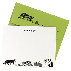 Cats At Play Thank You Notecards (10) By Smudge Ink