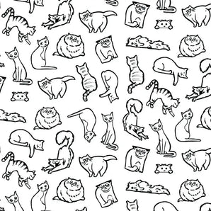 Cats Gift Wrap Sheet - Folded By Design Corner