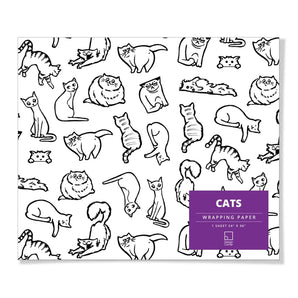 Cats Gift Wrap Sheet - Folded By Design Corner