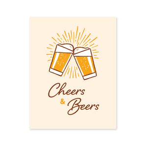 Cheers & Beers Card By Inkwell Originals