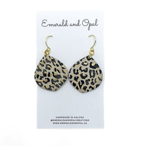 Cheetah Dangle Earrings By Emerald and Opal