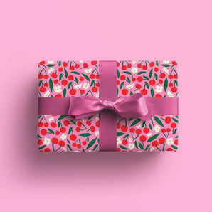 Cherries Gift Wrap Sheet By Paperole