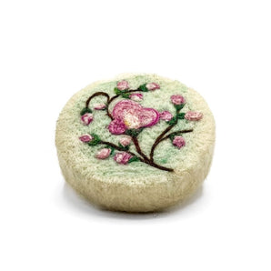 Cherry Blossoms Felted Soap By Magic of Wool