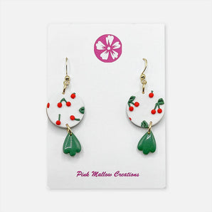 Cherry Dangle Earrings By Pink Mallow Creations