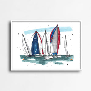 Chester Race Week 8x10 Print By Downtown Sketcher