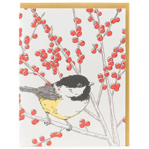 Chickadee Winter Card By Porchlight Press