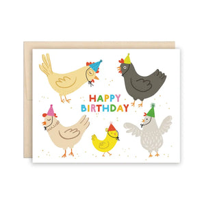 Chicken Flock Birthday Card By The Beautiful Project
