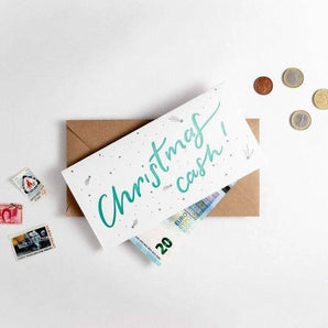 Christmas Cash Money Wallet Foil Card By Hunter Paper Co.