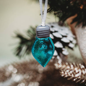 Christmas Light Glass Ornament (various colours) By Station