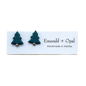 Christmas Tree Stud Earrings (various colours) By Emerald