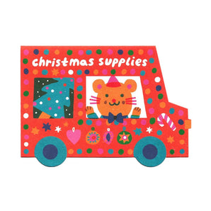 Christmas Van Die Cut Card By The Printed Peanut