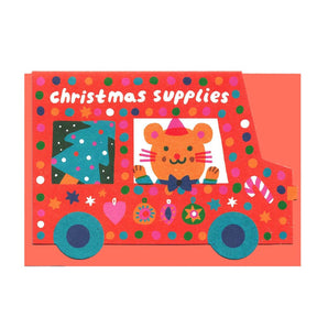 Christmas Van Die Cut Card By The Printed Peanut