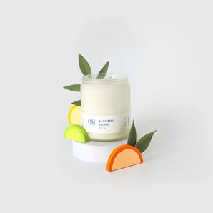 Citrus + Sage 8oz Soy Candle By Flambette