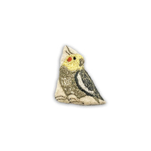Cockatoo Embroidered Brooch By HG Craft