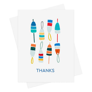 Colourful Buoys Thanks Card 5 Pack By Inkwell Originals