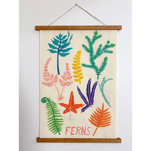 Colourful Ferns Tea Towel By Dream Folk Studio