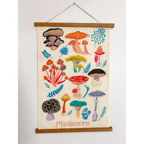 Colourful Mushroom Tea Towel By Dream Folk Studio