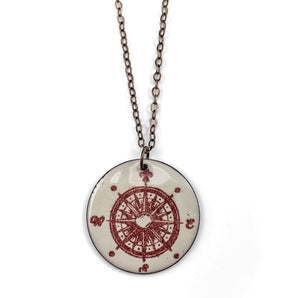Compass Rose Necklace By Aflame Creations Jewelry