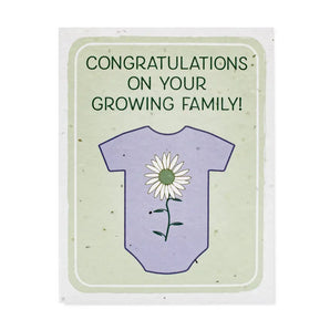 Congrats On Growing Family Seed Card By hi love. greetings
