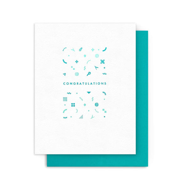 Congratulations Confetti Card By Arquoise Press