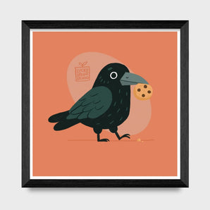 Cookie Crow 8x8 Print By Lucky Sprout Studio